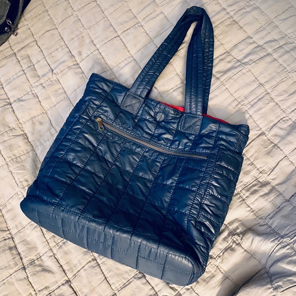 Under One Sky navy/red reversible shoulder bag